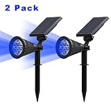 T-SUN 2 Pack Solar Spotlight LED Outdoor Wall Light,IP65 Waterproof,Auto-on At Night/Auto-off By Day