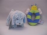 Baby Gund 2つのセットブルー子犬水たまりand Bee Rattles
