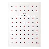 赤ちゃんの城 綿毛布 トリコロール オフホワイト