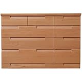 大川家具 天然木メープル材 幅120高さ83ワイドチェスト SNJ-03950003-02 代引不可