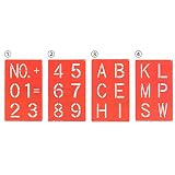 ハイビスカス スプレーシート 数字・記号セット100 HS-100（4枚組） 文字高100mm 測量 土木 建築 工事現場