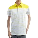 [スリクソン] 半袖シャツ EXcDRY D-Tec 高速ドライ パネルプリント 吸汗速乾 UV CUT UPF50+ ゴルフ RGMXJA08 メンズ YLWH(イエローホワイト)