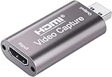 Anfurt HDMI ビデオキャプチャカード キャプチャーボード HDMI USB2.0 1080P 30Hz ゲームキャプチャー 録画 ライブ会議に適用 ゲーム実況生配信 画面共有 小型軽量 DSLR (1台)