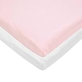 Pindaboo Cradle Fitted Sheet Pink & White by Pindaboo