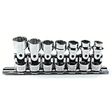 Stanley Proto J52200 7 Piece 12 Point 3/8" Drive Metric Socket Set [並行輸入品]