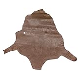 レザークラフト カンガルー革 1枚 (茶（型押しクロコ）)