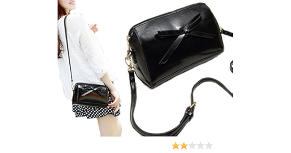 Amazon Co Jp リボン ショルダー バッグ カバン レディース ファッション ブラック シューズ バッグ