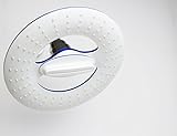 xogoloオーバーヘッド2 in1高フローRainfall /ウォーターフォールシャワーヘッド100 + Jets Luxury Spa経験、airshower 8インチ、ホワイト色、ビッグサイズの