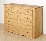 パイン無垢材 カントリー風 幅120cm 4段ローチェスト 低ホルムアルデヒド 完成品