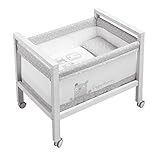 Petit Praia Bobo Moon Small Crib (50 x 80 x 75 cm, White) by Petit Praia