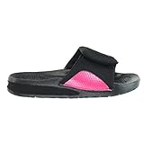 Jordan Hydro 4 GP Preschool Kids Slide Slippers Black/Vivid Pink 705176-009 (12 M US) [並行輸入品]