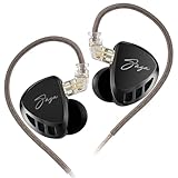 Linsoul KZ Sagaハイエンドダイナミックカナル型ブラック新型HiFiイヤフォン リケーブル可能の設計 革新的な高度な音響構造 自社開発の高性能超広帯域ドライバー 前例のないディテール解像度 耐久性のあるプラグ＆プレイ構造 独自設計の高純度OFCデュアルパラレルケーブルが付属する中華製イヤホン(バランス版.マイク無し)