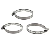 uxcell ステンレス鋼 52mm 76mm ホース パイプ クランプ クリップ ファスナー 3個入り