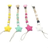Kissteether 4pcs 食品グレードの材料のジュエリーネックレスDIY工芸おしゃぶり赤ちゃんのおしゃぶりをかむ赤ちゃんのおしゃぶりクリップBPAの無料シリコーンビーズ歯 (color 13)
