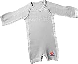 Mebby Body Up Warm Unisex Baby Grow Long Sleeved Vest Grey 0-3 years by Mebby