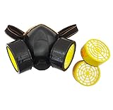 Cosjob 作業用 防塵マスク ツイン フィルター 式 活性炭 フィルター 4個 軍手 セット 【 AM460 】 (マスク)