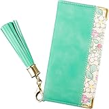 OPPO Reno9A ケース 手帳型 CPH2523 A301OP Reno7A ケース OPG04 カバー CPH2353 スマホケース A201OP シンプル ミラー付 かわいい スマホケース 花柄 緑 (エメラルドグリーン, Reno7 A / Reno9 A)