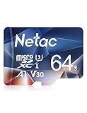 Netac microSDカード 64GB microSDXC UHS-I 読取り最大100MB/s 667X U3 Class10 フルH