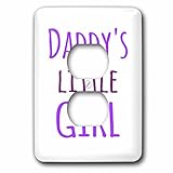 3dRose (lsp_193723_6) Daddy's Little Girl Purple Text Fun Gifts For Daddies Girls 2 Plug Outlet Cove