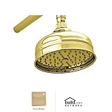 Rohl 1027/8IB U.6634Ib 1027/8 Bordano Raincan Shower Head, 6", Inca Brass [並行輸入品]