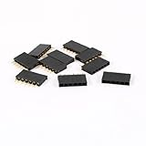 uxcell ピンヘッダ　単列　ピッチ2.54mm 6ピン まっすぐ メス ヘッダー ソケット　10 Pcs