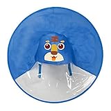 (プタス) Putars 少年少女ポータブル再使用可能なタイガーUFOの形状レインコート傘の帽子