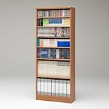 【国産】本格書棚 本棚(幅90 高さ178) エースラック ART1890P1.5HC MB ミディアムブラウン