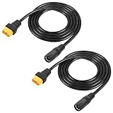 GINTOOYUN DC8020からXT60電源ケーブル 2本 14AWG DC8mmx2.0mm メスからXT60オス電源コード ソーラーパネル/ポータブル充電ステーションなどに (59インチ)