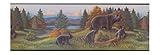 York Wallcoverings Lake Forest Lodge WL5627B Black Bear Border, Multi/Black Band [並行輸入品]