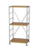 ダブルワイヤーラック 幅40×高さ90cm ナチュラル OSK-DWR-001NA