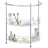VonHaus 2 Tier Chrome Bathroom Under Basin Sink Storage Shelf Rack