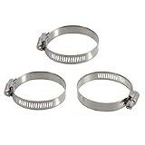 uxcell　ホースクランプ　65X15mm　ステンレス鋼　調節可能　40mm-64mm　3個入り