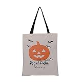 CCINEE　（特価　　在庫品整理　　品質保障　完全新品） 48 X 35 cm ハロウィーン　パーティー　コットン　キャンバス　トート　ギフト　バッグ ハロウィンギフトバッグ ハロウィンキャンディバ