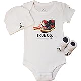 NIKE(ナイキ)エア・ジョーダン 0-6months ホワイトTRUE OG AIR JORDAN半袖ボディスーツ超豪華3点セット [並行輸入品]