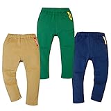 (グリーン/95cm)ベビー服 男の子 ロング パンツ moujonjon ムージョンジョン ボトム のびふわ 裏起毛 ストレッチ ウエストゴム 男児 ベビー