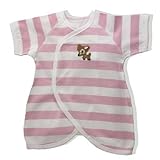 【低出生体重児 未熟児】コンビ肌着ピンクボーダーバンビ (40ｃｍ～45ｃｍ)