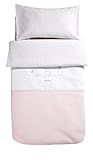 PETIT PRAIA Piu Piu Rosa 100 Percent Printed Soft Cotton Removable Fitted Sack For Cot (60 x 120 cm,