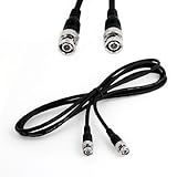 uxcell BNCオスコネクタケーブル　CCTV ビデオ カメラ　コネクタ プラグ　ケーブル　ブラック