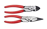 GearWrench 82124 Pivot Force Compound Action Plier Set, Red, 2-Piece [並行輸入品]