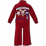 アンパンマン ブリスター素材 ライン入り ジャージ 上下セット j-kuz51 80cm レッド