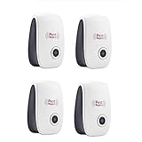 MECCION 超音波式害虫駆除機 ゴキブリ駆除機 ネズミ撃退器 超音波式害虫駆除機 ゴキブリ虫除け３６０度シャットアウト ネズミ/ゴキブリ/蚊/クモなどの害虫、害獣の撃退に有効 (4個セット)