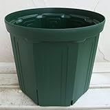 とんでもないポット：10号モスグリーン 2個セット[スリット鉢] ノーブランド品