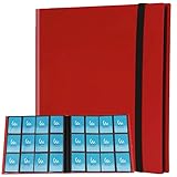 Mint Protect カードファイル 12ポケット トレーディングカード トレカ ファイル (１２ポケット, レッド)