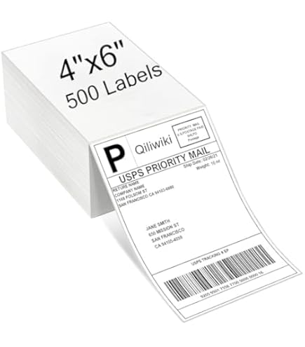 MakMeFre 10×15cm thermische verzendlabels,sterk hechtend,geperforeerd