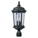 Maxim Lighting 40091CDBZ Three Light Seedy Glass Post Light, Bronze [並行輸入品]