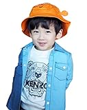 (ビグッド)Bigood 可愛い 子供 帽子 男の子 日よけ UVカット 赤ちゃん サンバイザー ベビー ハット キッズ 女の子 アウトドア 春夏 日焼け ビーチ オレンジ 53cm