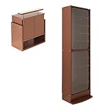 【福袋】【地球家具】フィギュアラック[レギュラ 中型 ブラウン][ハイタイプ本体＋上置ロータイプ]【耐震 専用 フィギュア 棚】 [鍵付きコレクションケース]