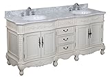 Kitchen Bath Collection KBCD21CARR Versailles Bathroom Vanity with Marble Countertop Cabinet with So