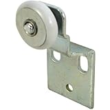 Slide-Co 16202-B Closet Door Roller Assembly, 3/4 in. Convex Edge Ball Bearing Plastic Wheel, 1/2 In