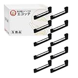 【エコッテ】 A&D (エーアンドディ)用 AX-ERC-05-S インクリボンカセット 黒 10個 SN600K SN1200K SN-600K SN-1200K HW60KGV HW600KGV4